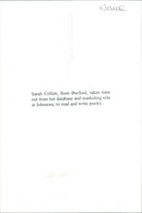 Sarah Collett takes a break to read and write poetry. - Vintage Photograph