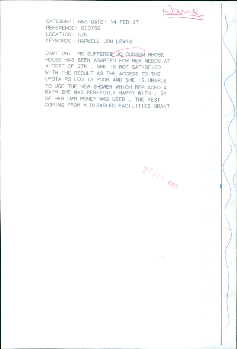 Jo Cusson - Vintage Photograph