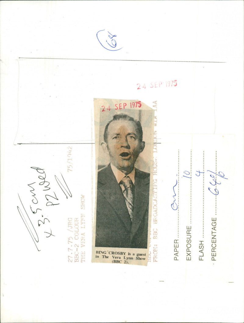 Bing Crosby - Vintage Photograph