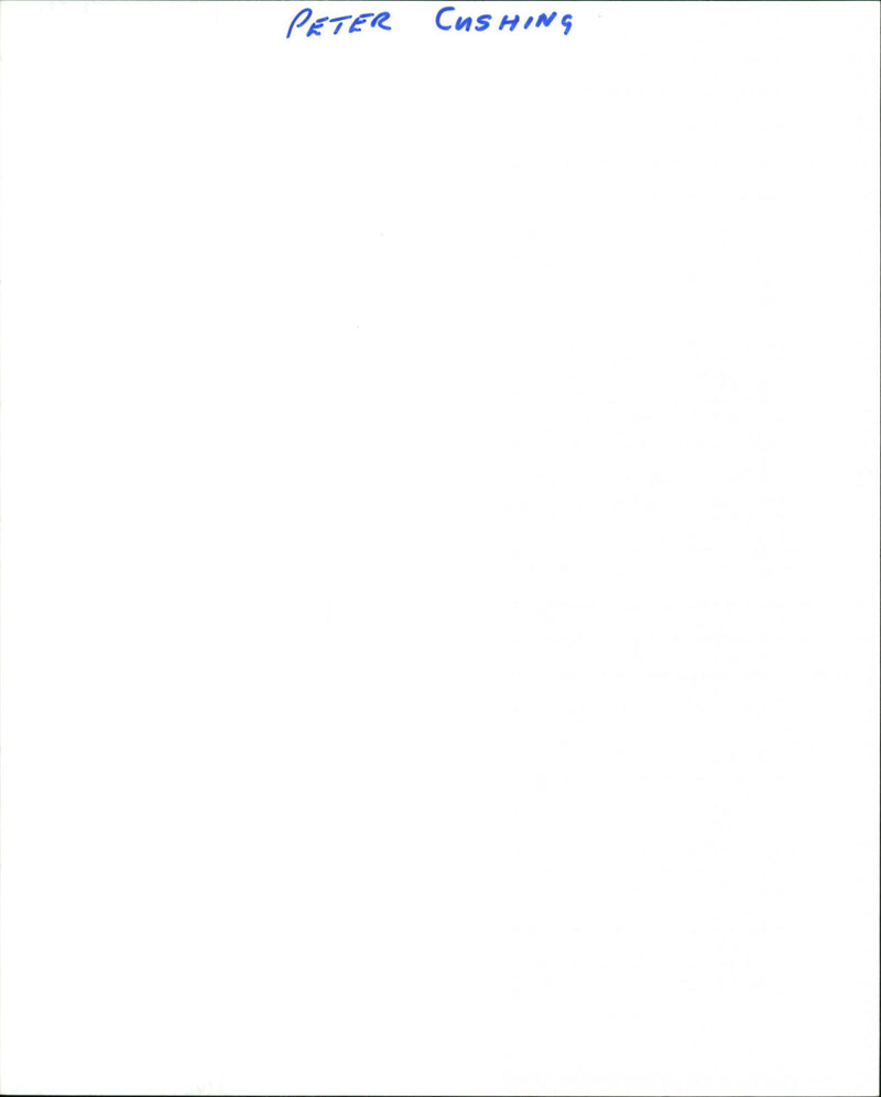 Peter Cushing - Vintage Photograph