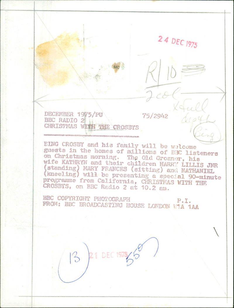 Bing Crosby - Vintage Photograph