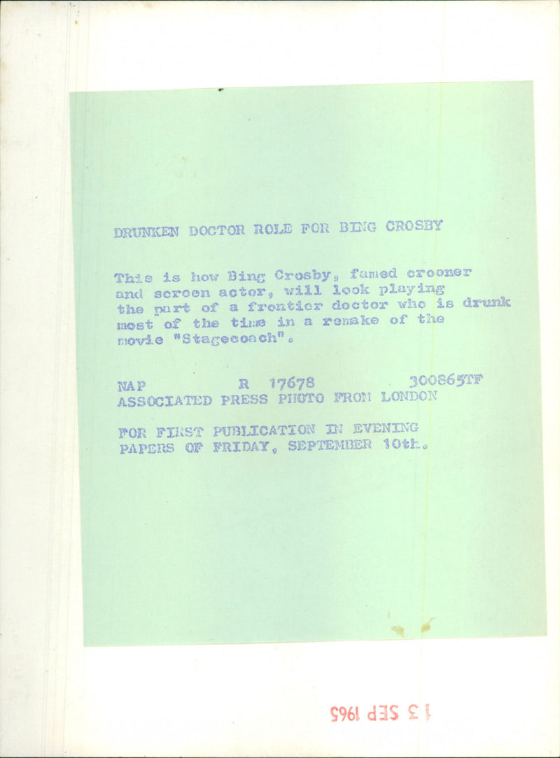 Bing Crosby - Vintage Photograph