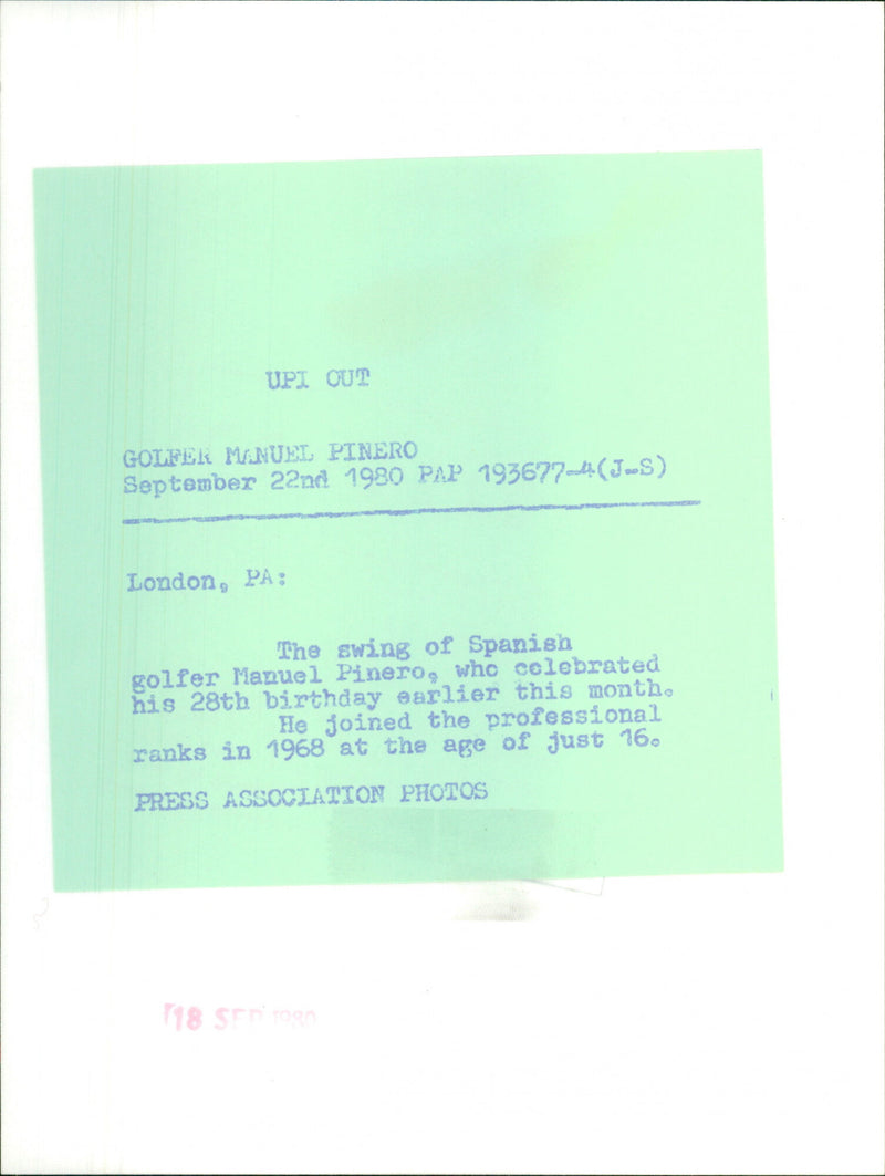 Manuel Pinero - Vintage Photograph