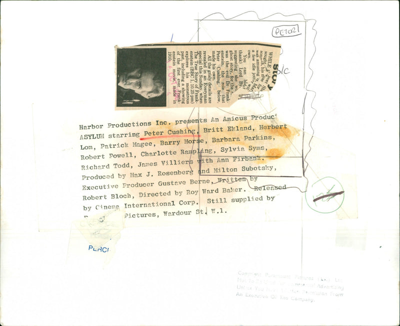 Peter Cushing - Vintage Photograph