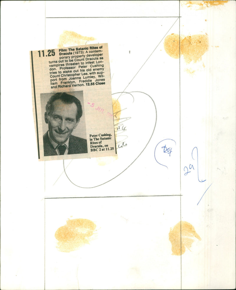 Peter Cushing - Vintage Photograph