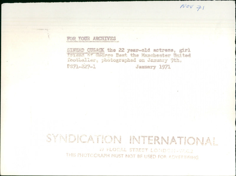 Sinead Cusack - Vintage Photograph