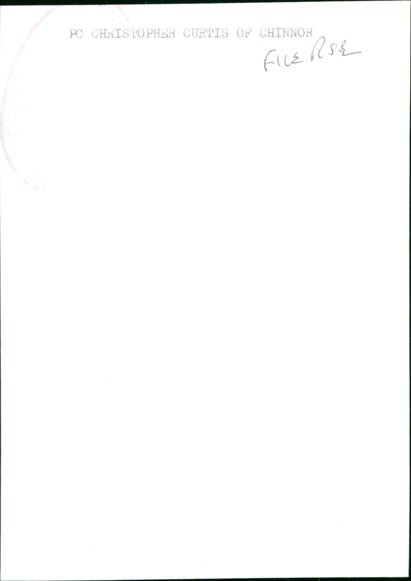 PC Christopher Curtis - Vintage Photograph