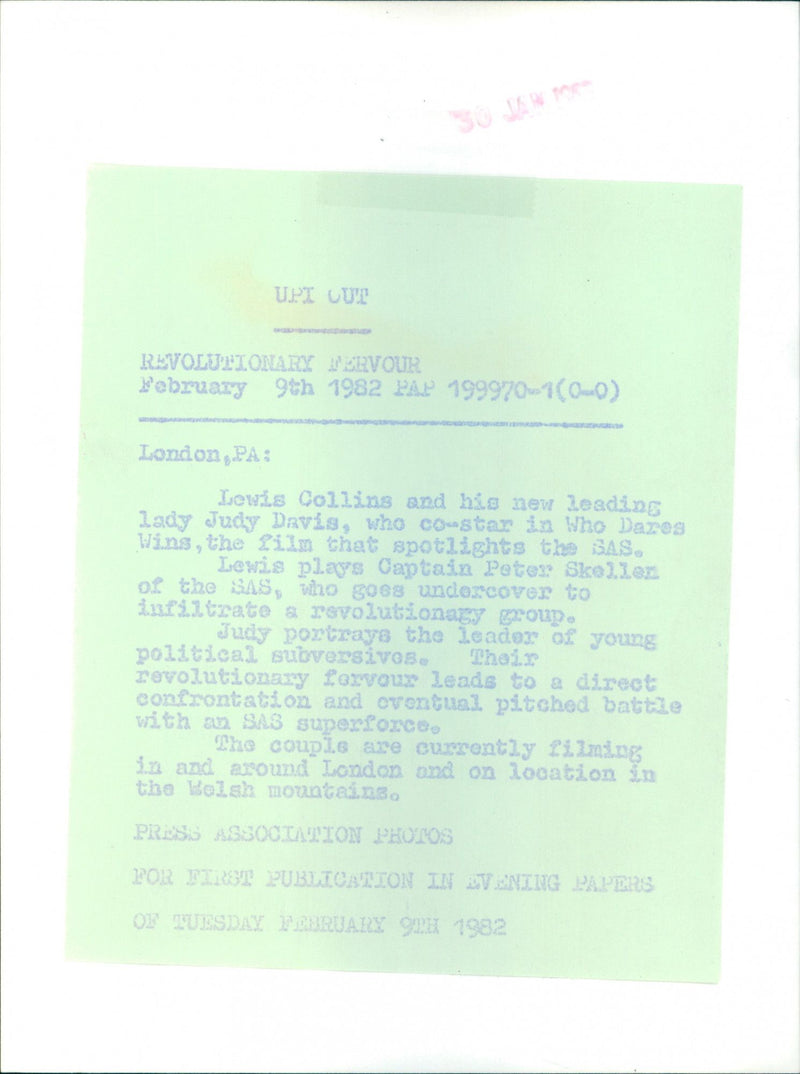 Lewis Collins - Vintage Photograph