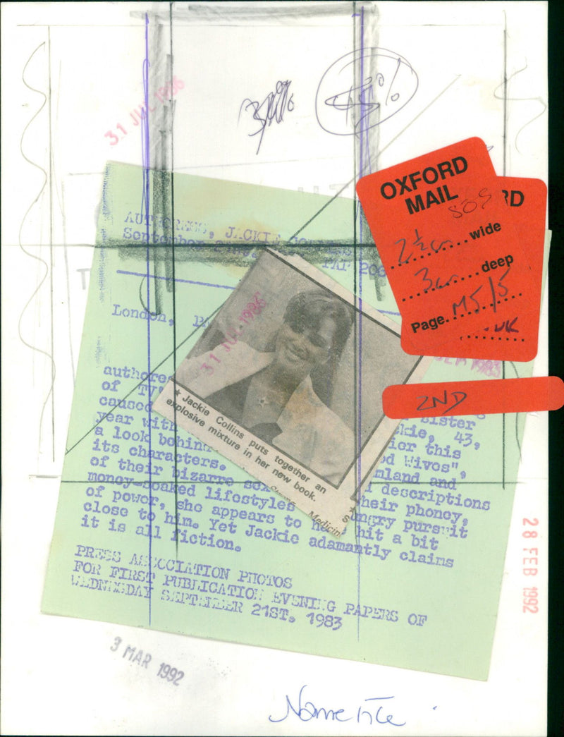 Jackie Collins - Vintage Photograph