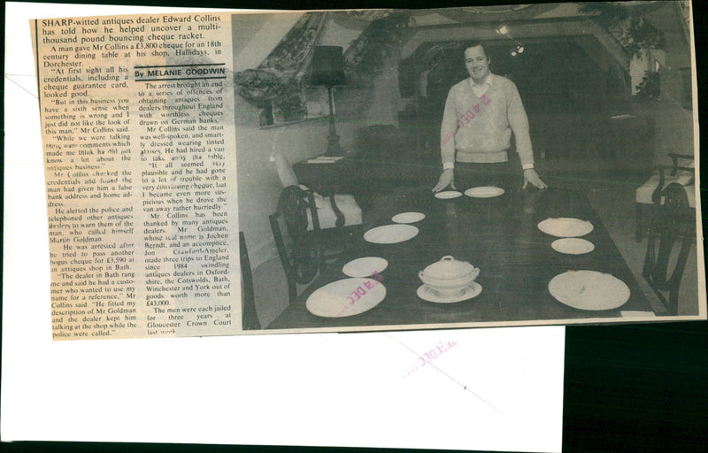 Edward Collins - Vintage Photograph