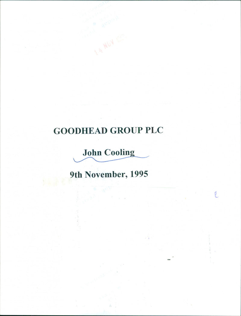 John Cooling - Vintage Photograph