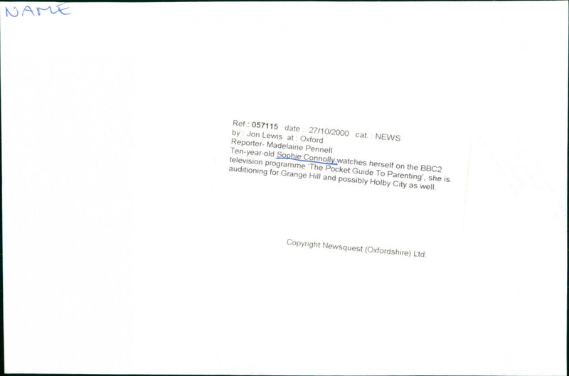 Sophie Connolly - Vintage Photograph