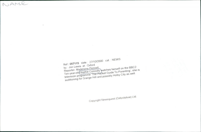 Sophie Connolly - Vintage Photograph