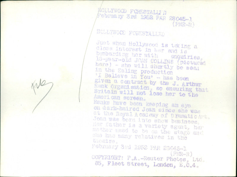 Joan Collins - Vintage Photograph