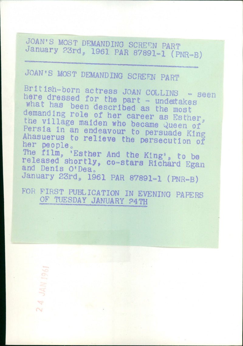 Joan Collins - Vintage Photograph