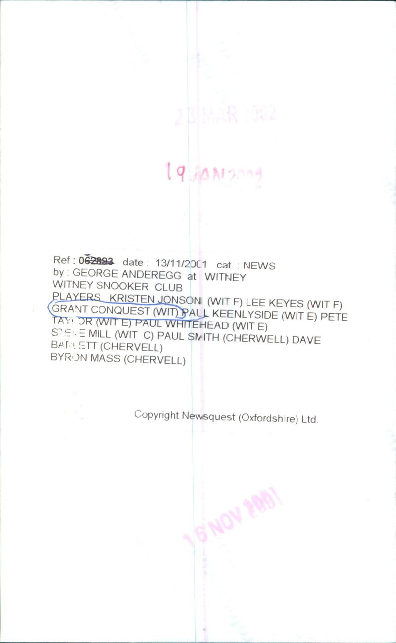 Grant Conquest - Vintage Photograph