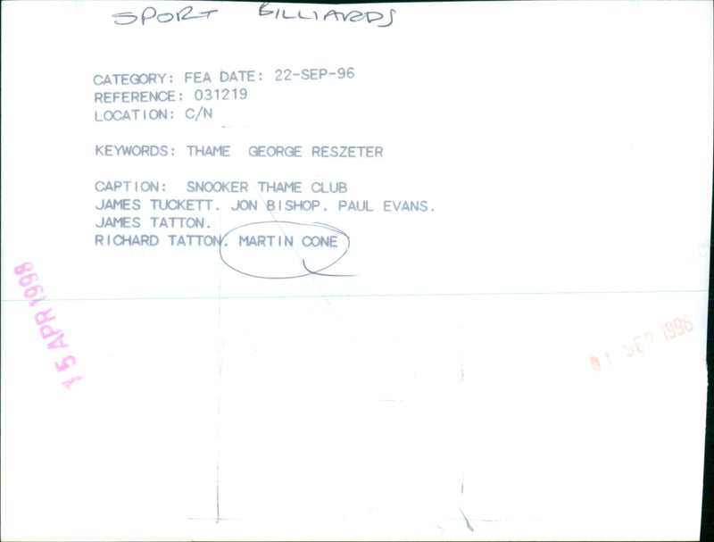 Martin Cone - Vintage Photograph