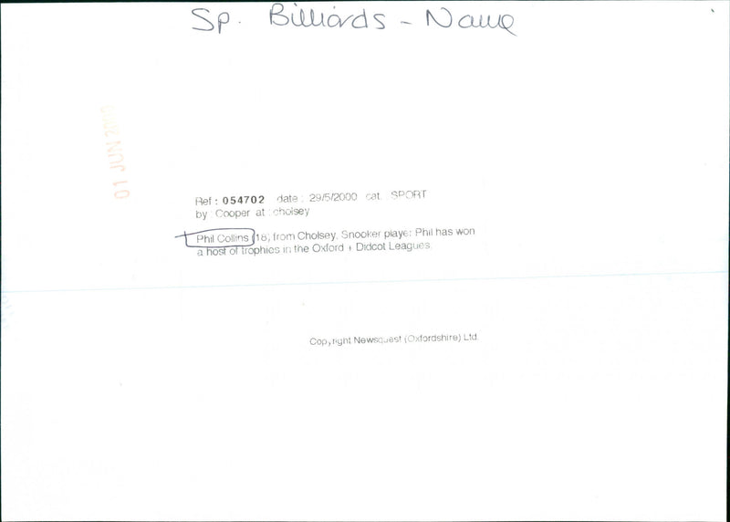 Phil Collins - Vintage Photograph