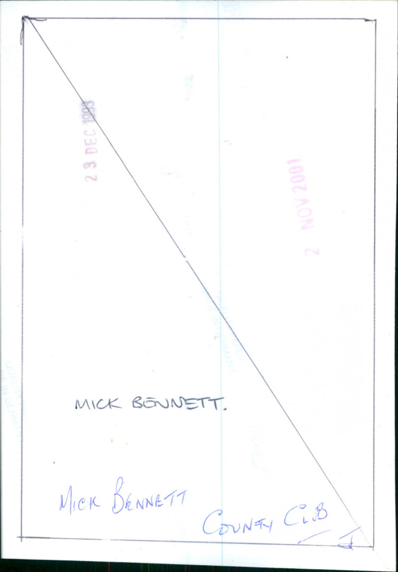 Mick Bennett - Vintage Photograph