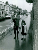 Julie Conway with her kids - Vintage Photograph
