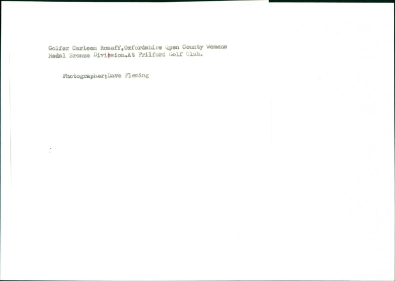 Carleen Roseff - Vintage Photograph