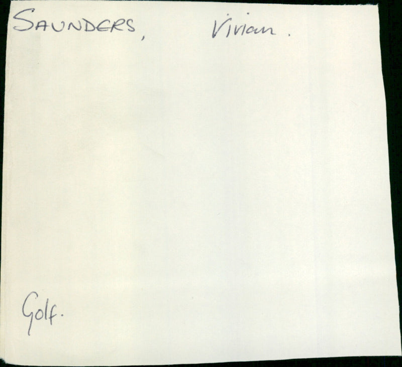 Saunders Vivian - Vintage Photograph
