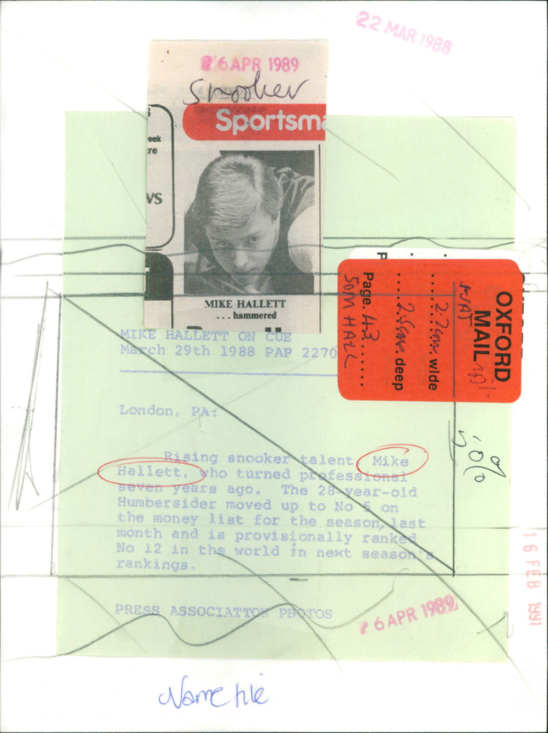 Mike Hallett - Vintage Photograph