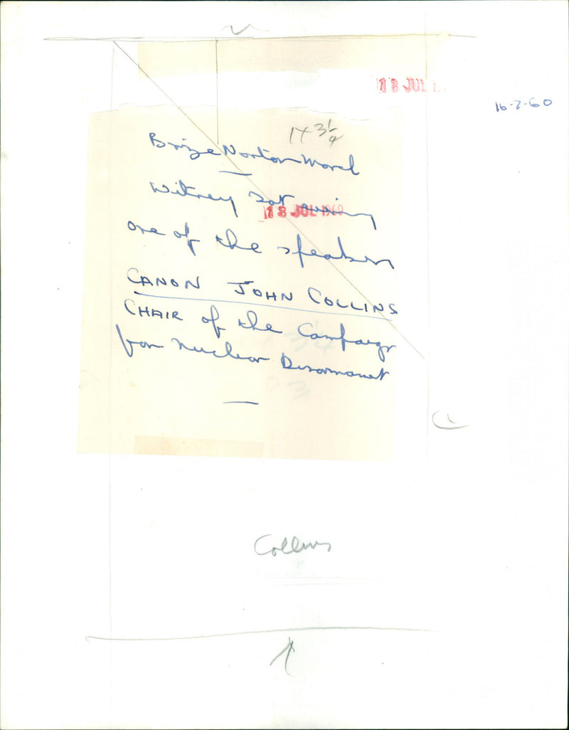 Canon John Collins - Vintage Photograph