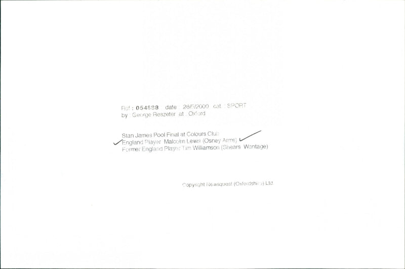 Malcolm Lewis(osney arms) - Vintage Photograph