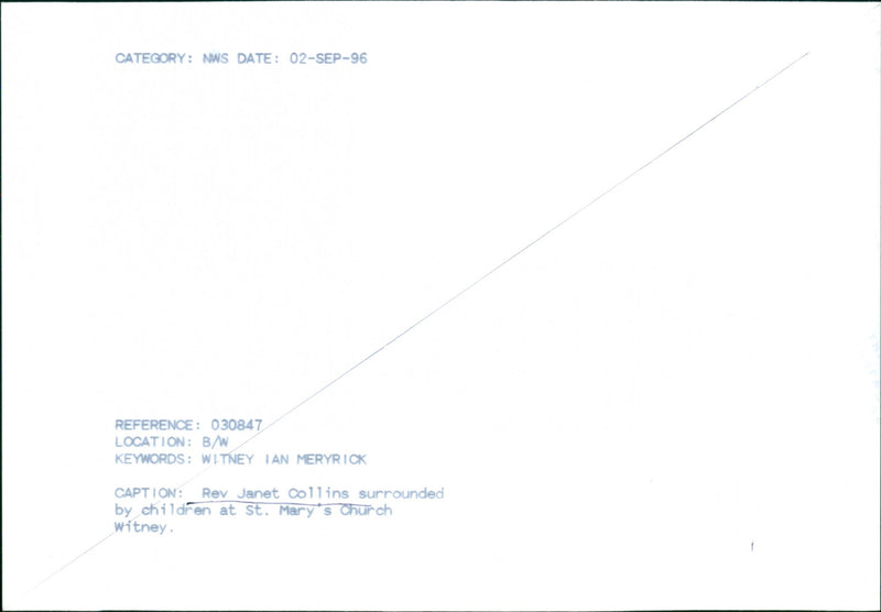 Rev Janet Collins - Vintage Photograph