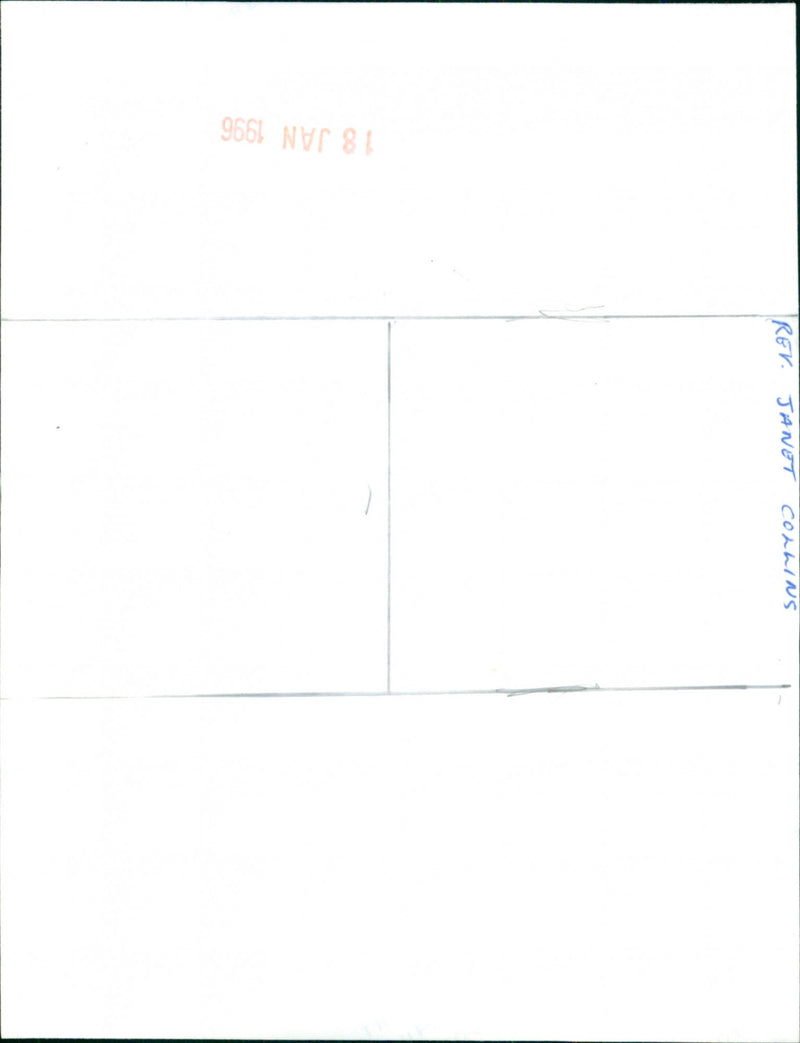 Rev Janet Collins - Vintage Photograph