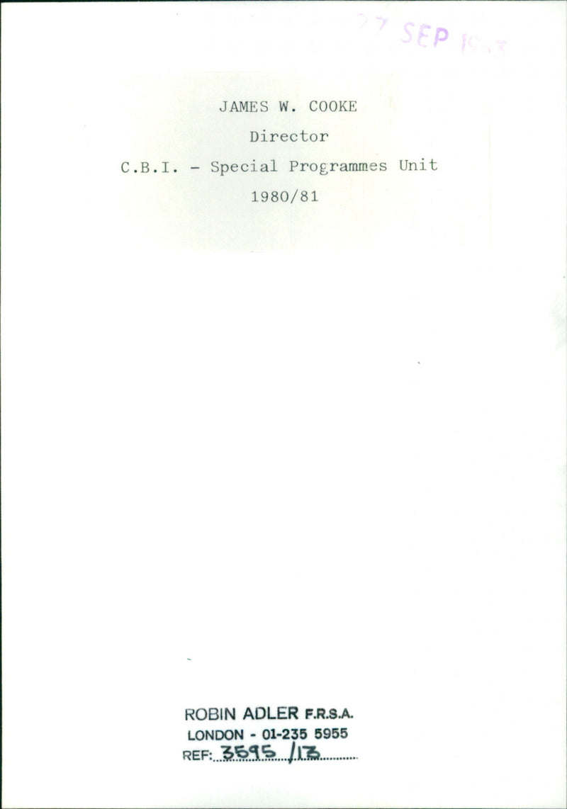 James W. Cooke - Vintage Photograph