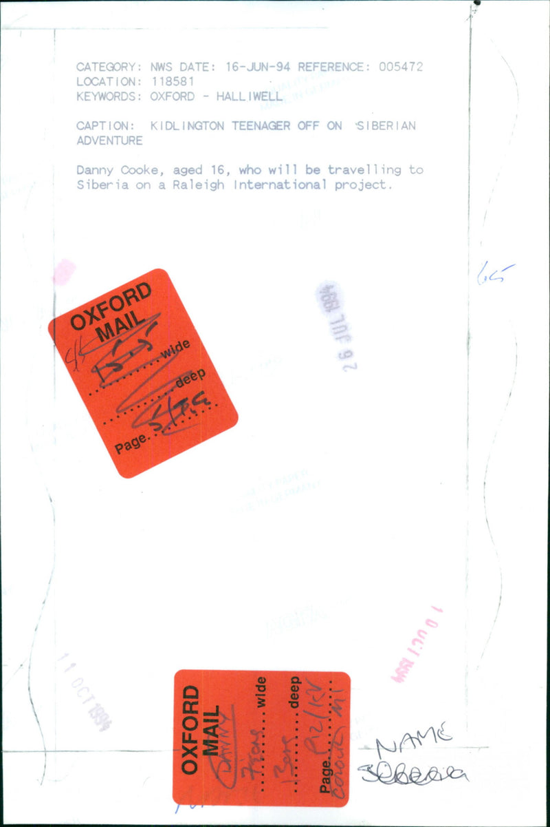 Danny Cooke - Vintage Photograph