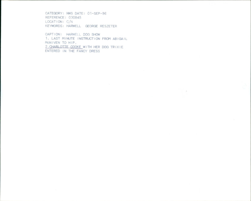 Charlotte Cooke - Vintage Photograph