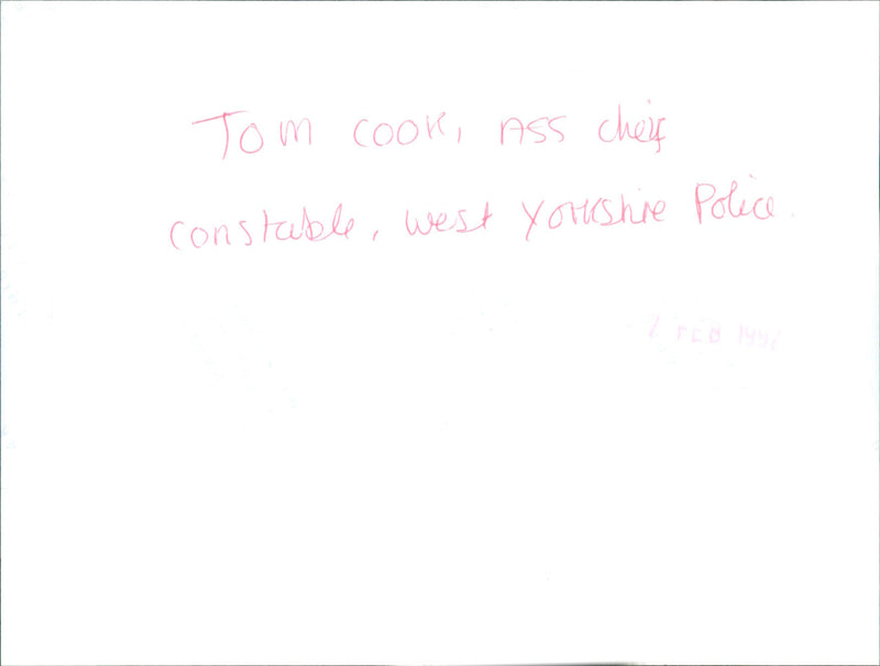 Tom Cook - Vintage Photograph