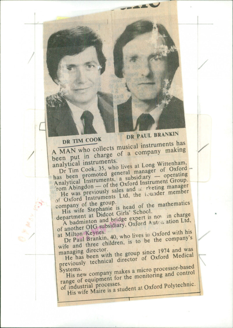 Dr. Tim Cook - Vintage Photograph