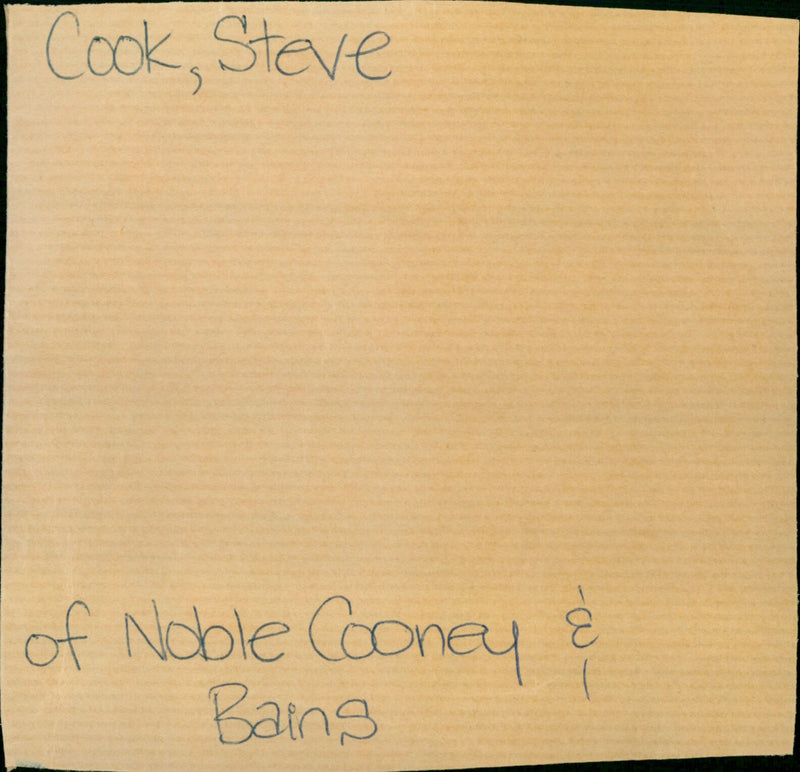 Cook steve - Vintage Photograph