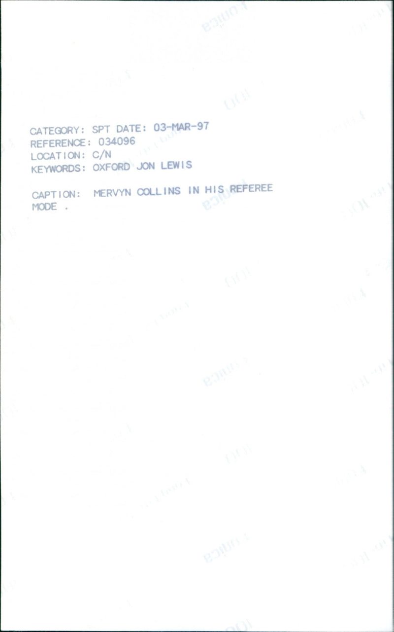 Mervyn Collins - Vintage Photograph