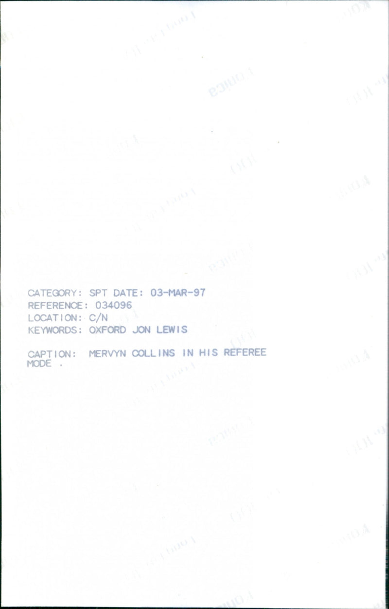 Mervyn Collins - Vintage Photograph