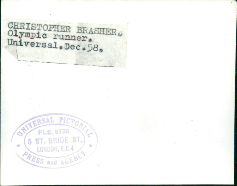 Christopher Brasher - Vintage Photograph