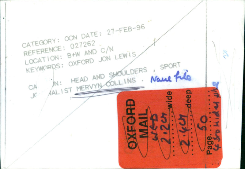 Mervyn Collins - Vintage Photograph