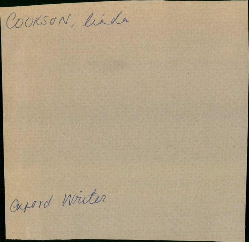 Linda Cookson - Vintage Photograph