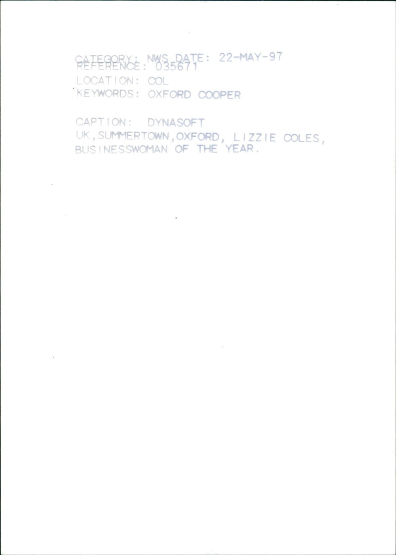 Lizzie Coles - Vintage Photograph