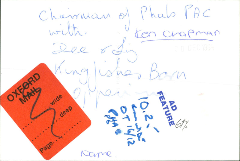 Ken Chapman - Vintage Photograph