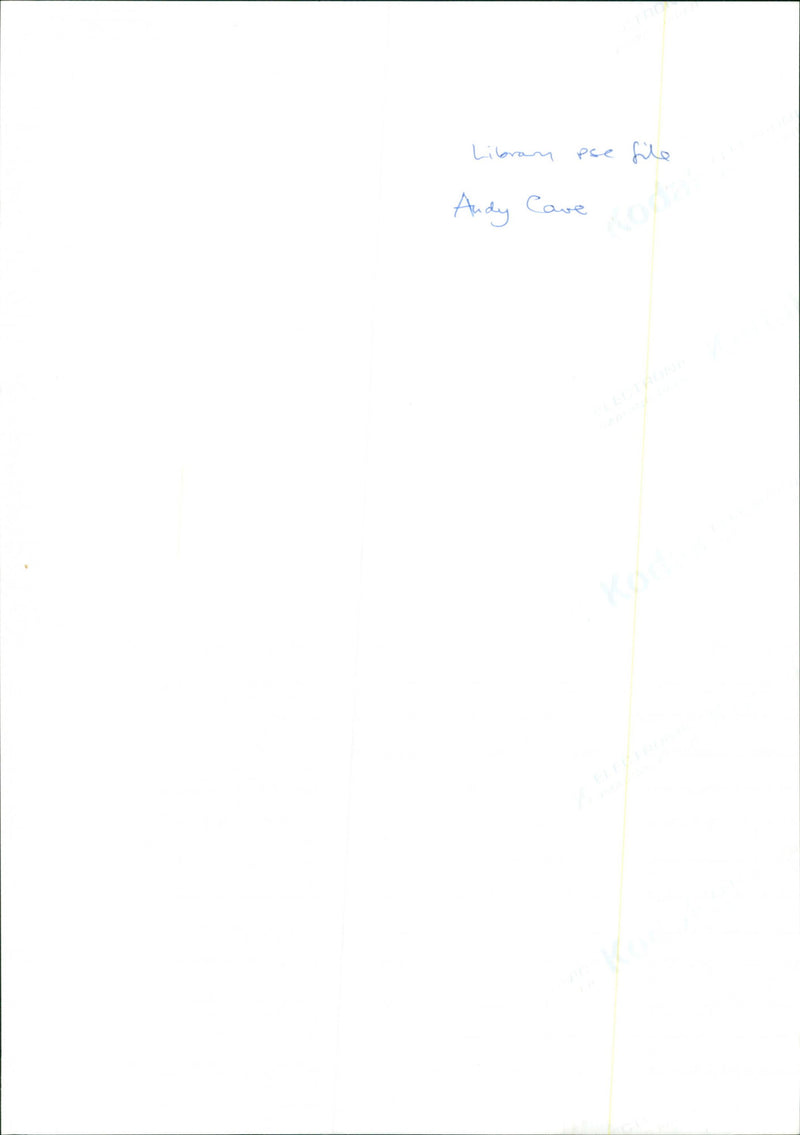 Andy Cave - Vintage Photograph