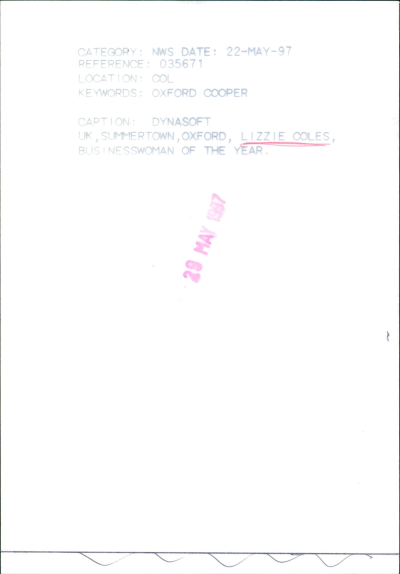 Lizzie Coles - Vintage Photograph