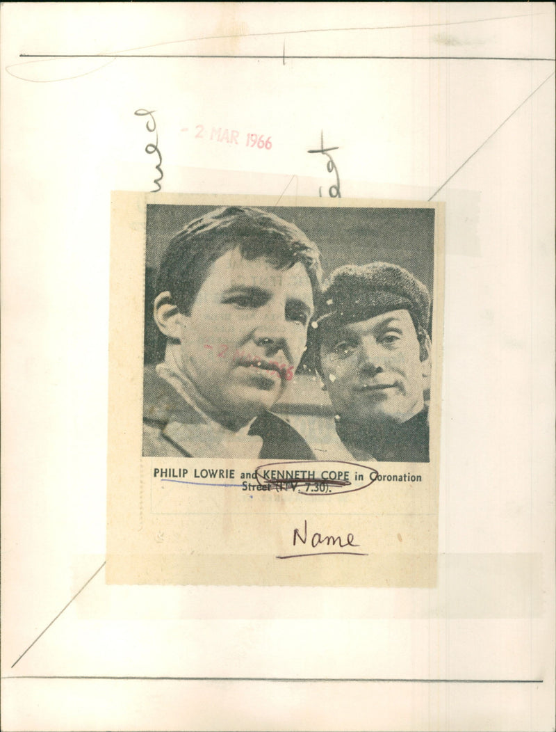 Philip Lowrie, Kenneth Cope - Vintage Photograph