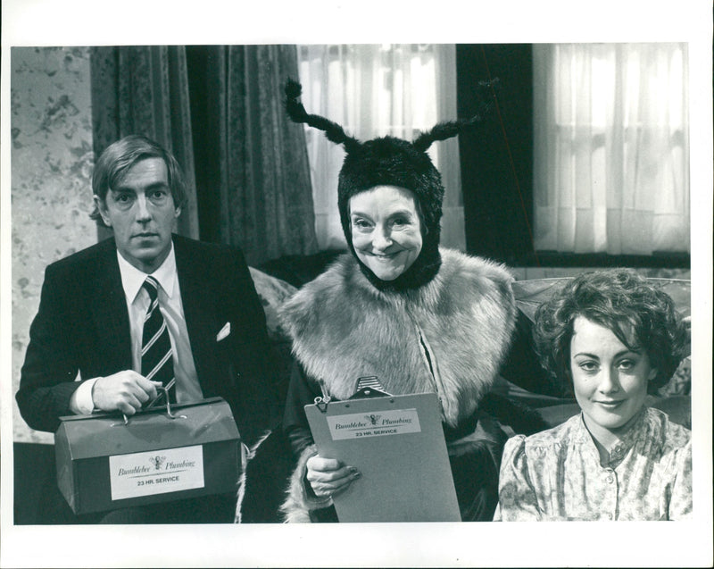 Peter Cook, Beryl Reid, Paula Wilcox - Vintage Photograph