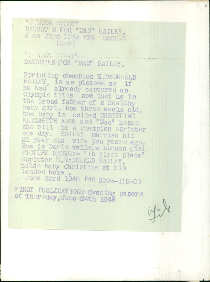 E.Mc Donald Bailey - Vintage Photograph