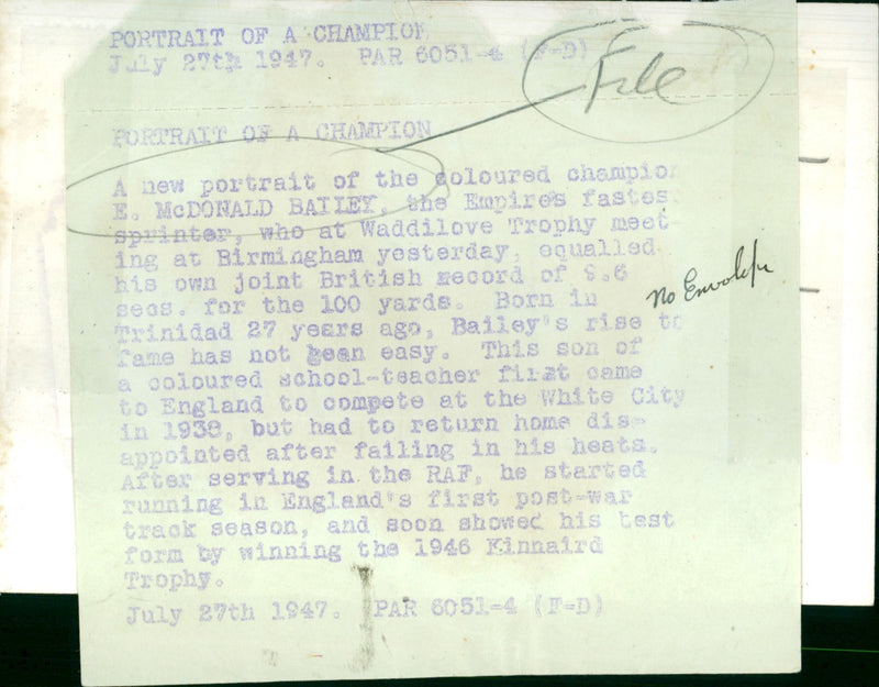 E. Mc Donald Bailey - Vintage Photograph